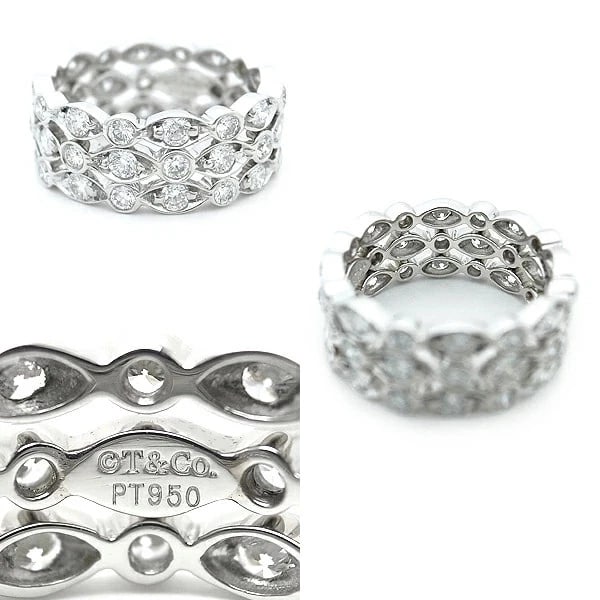 TIFFANY SWING RING DIAMOND PT950 - 2