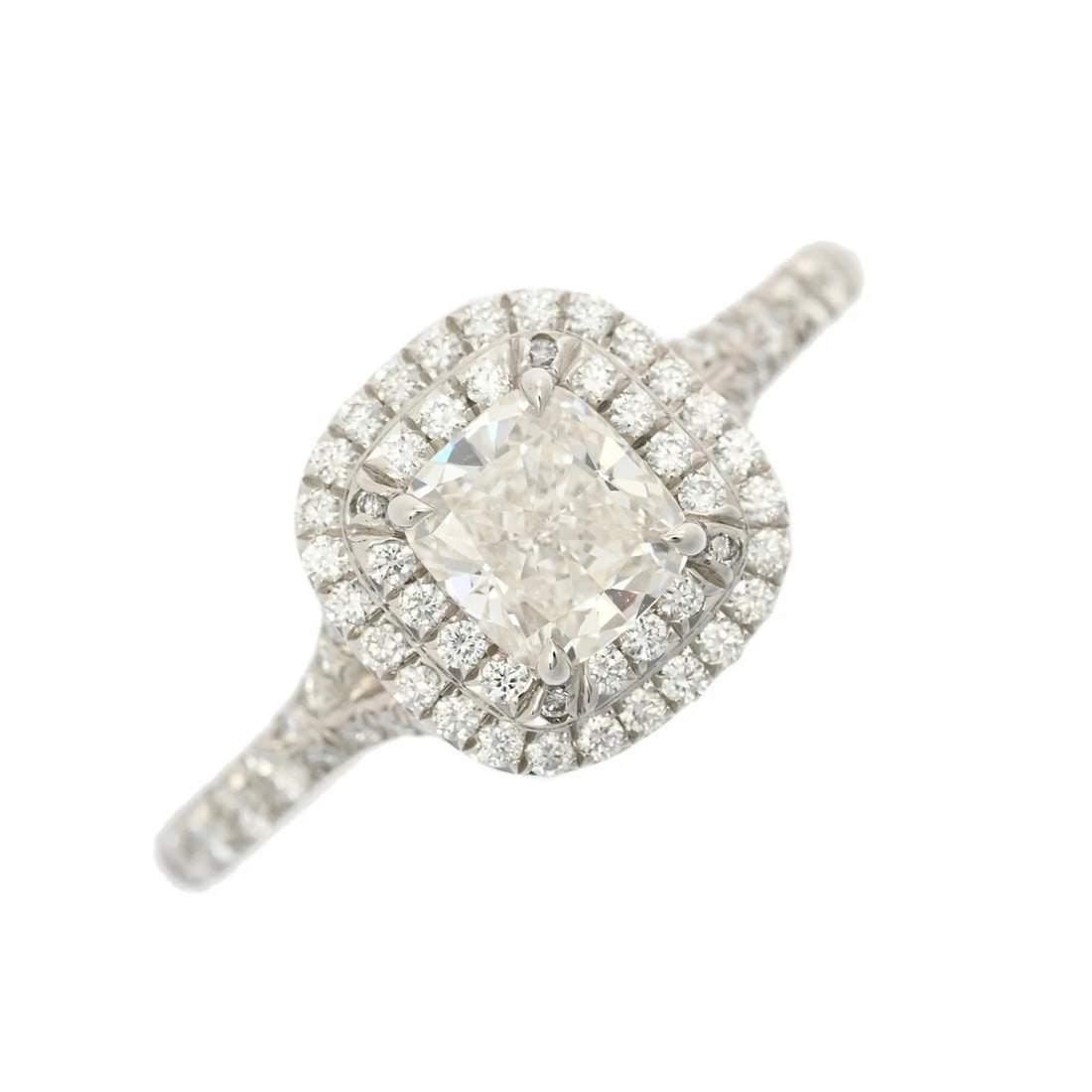 TIFFANY & CO. TIFFANY RING: Tiffany & Co. Tiffany Ring Brand: Tiffany & Co. Type/Style: Ring Material: PT950, Color: PT Size: US 5 Accessories: None Accessories Notice: When purchasing pre-owned goods, please refer to the