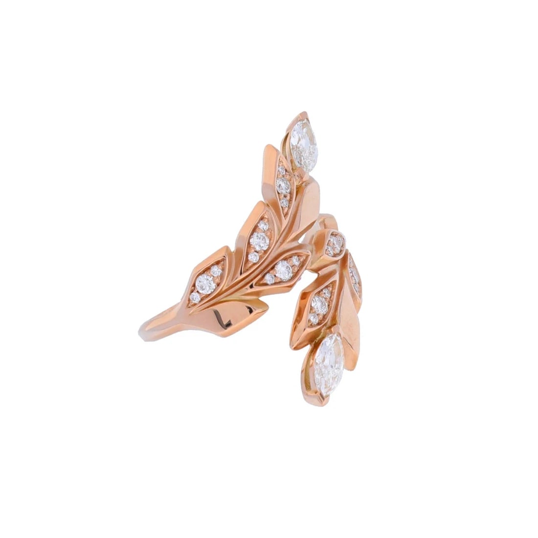 TIFFANY VICTORIA VINE BYPASS RING K18 PINK GOLD DIAMOND: Tiffany Victoria Vine Bypass Ring K18 Pink Gold Diamond Brand: Tiffany & Co. Type/Style: Ring Material: K18 Pink Gold, Color: PG Size: 4 US Accessories: None Accessories Notice: When purchasing