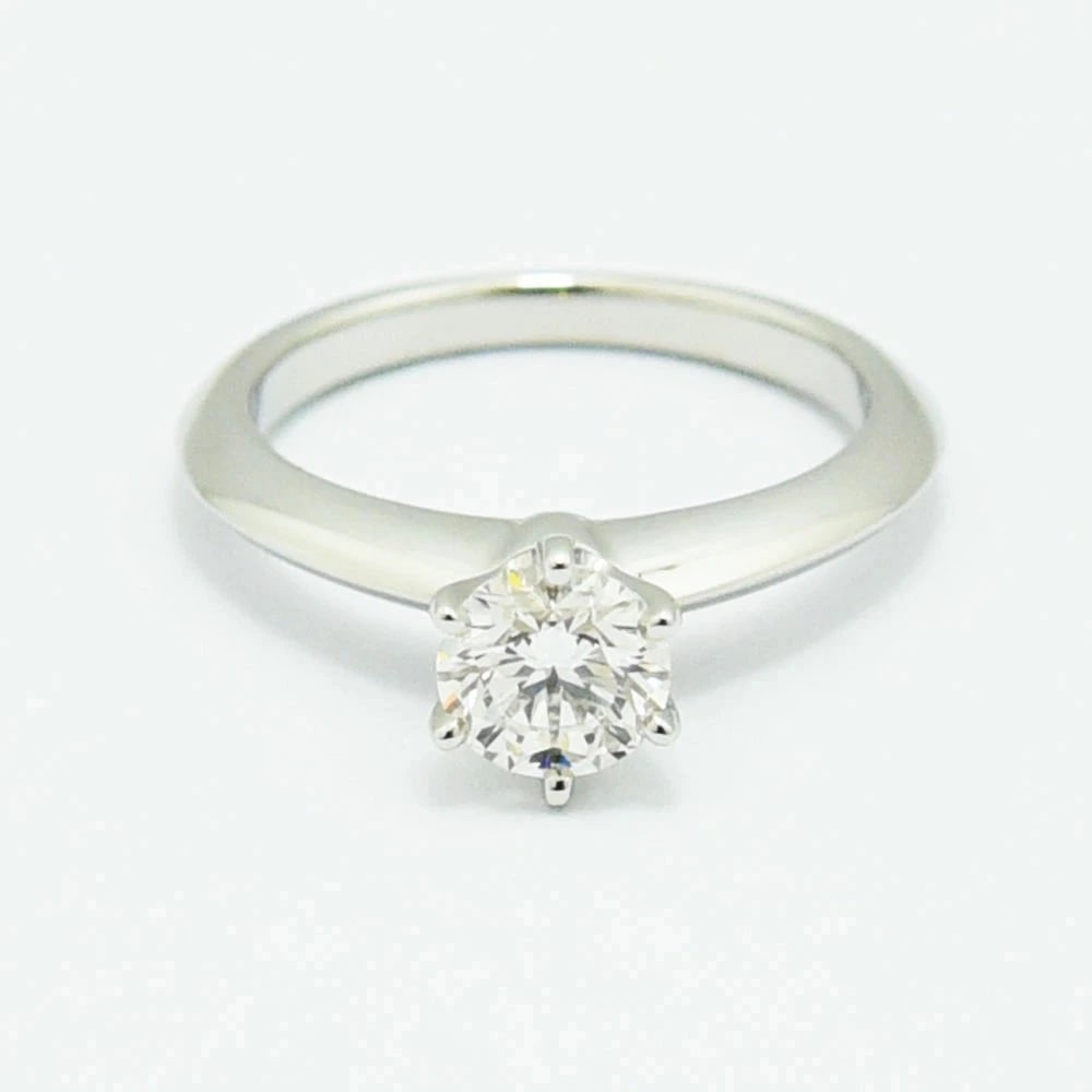 TIFFANY RING SOLITAIRE PT950 DIAMOND: Tiffany Ring Solitaire PT950 Diamond Brand: Tiffany & Co. Type/Style: Ring Material: PT950 Platinum, Main Stone/Creation Natural Color: Silver Size: US 3.25.5 Accessories: None Accessories
