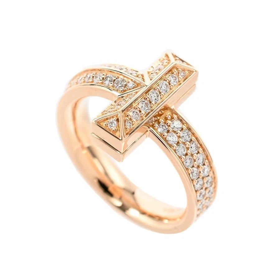 TIFFANY & CO WIDE RING K18 PINK GOLD: Tiffany & Co Wide Ring K18 Pink Gold Brand: Tiffany & Co. Type/Style: Ring Material: K18 Pink Gold, Main Stone/Creation Natural Color: PG Size: US6 Accessories: None Accessories Notice: When