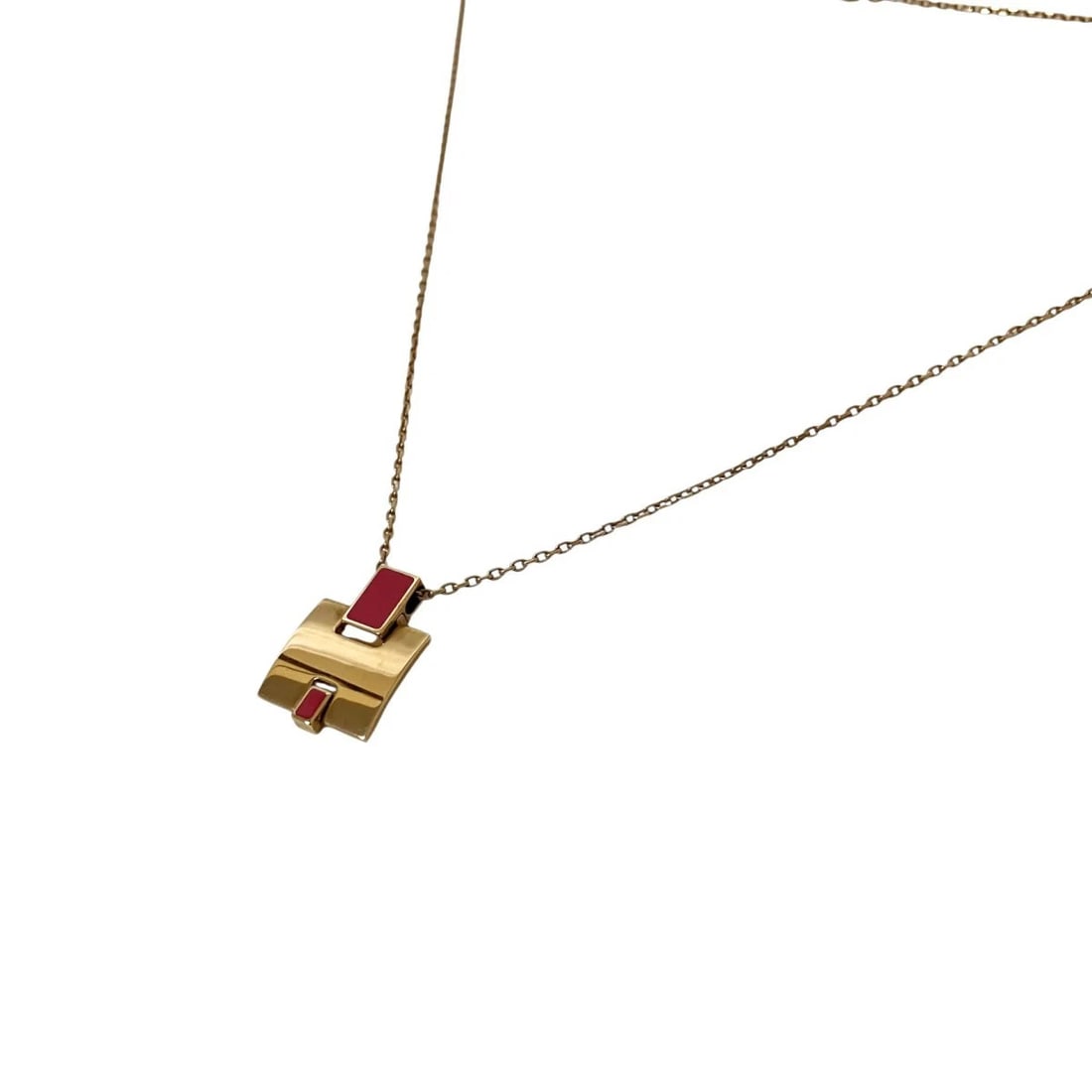HERMES IRENE NECKLACE GOLD: Hermes Irene Necklace Gold Brand: Hermes Type/Style: Necklace Material: None, Color: Gold Size: 20.9in Accessories: None Accessories Notice: When purchasing pre-owned goods, please refer to the