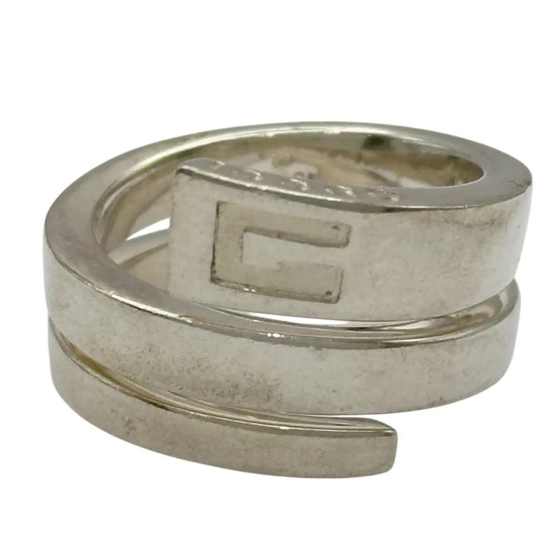 GUCCI G LOGO SNAKE RING SILVER 925: GUCCI G Logo Snake Ring Silver 925 Brand: Gucci Type/Style: Ring Material: Sterling Silver (925), Color: Silver Size: US6 Accessories: None Accessories Notice: When purchasing pre-owned goods, please