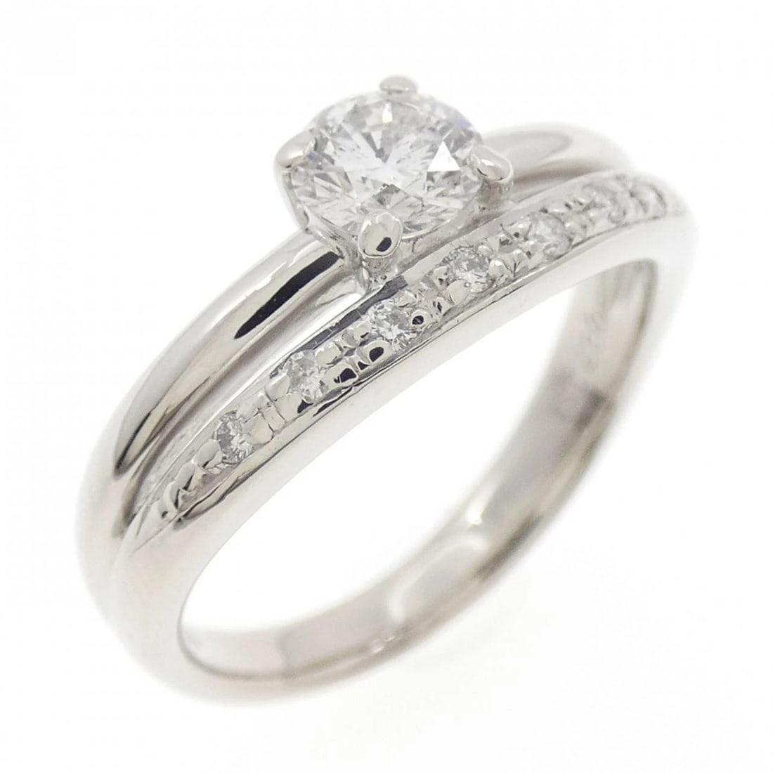 PT900 DIAMOND RING: PT900 Diamond Ring Brand: Unbranded Type/Style: Diamond Ring Material: PT900, Color: Silver Size: US 6 Accessories: None Accessories Notice: When purchasing pre-owned goods, please refer t