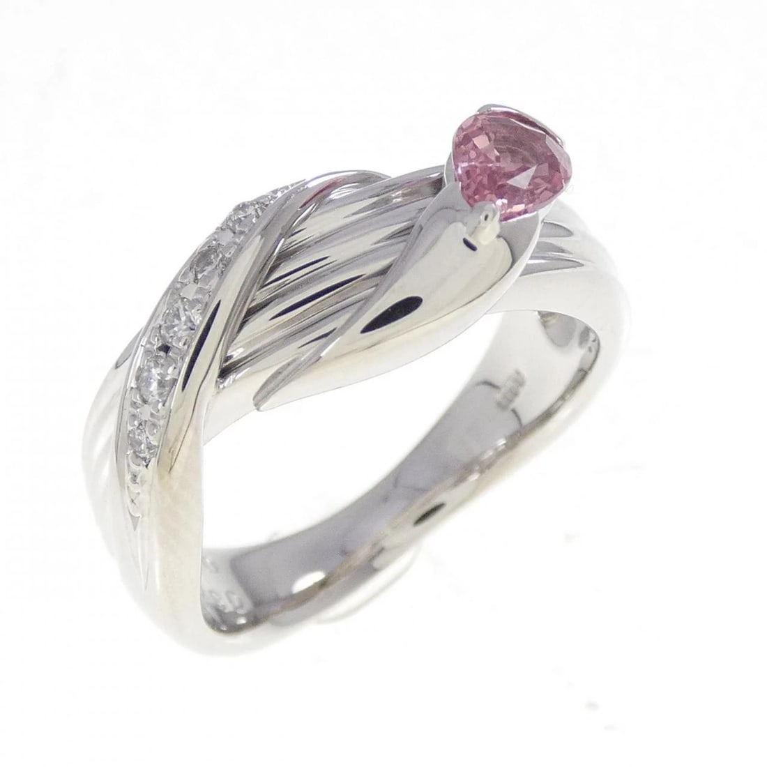 PT900 SAPPHIRE RING: PT900 Sapphire Ring Brand: Unbranded Type/Style: Sapphire Ring Material: PT900, Main Stone/Creation "Sapphire Secondary StoneDiamond Color: Silver Size: US 6 Accessories: None Accessories