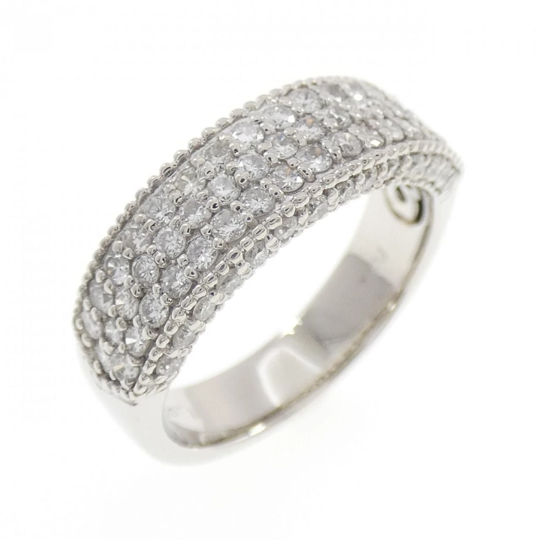 PT900 PAVE DIAMOND RING: PT900 Pave Diamond Ring Brand: Unbranded Type/Style: Diamond Ring Material: Platinum900, Color: Platinum Size: US 6 1/4 Accessories: None Accessories Notice: When purchasing pre-owned good