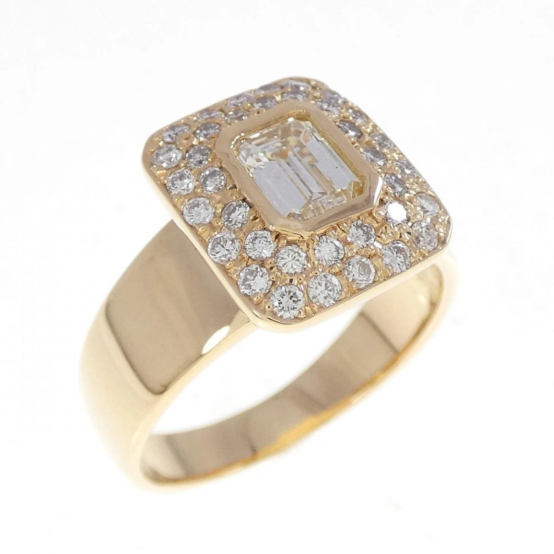 K18YG DIAMOND RING: K18YG Diamond Ring Brand: Unbranded Type/Style: Diamond Ring Material: K18YG, Color: YG Size: US 7 1/4 Accessories: None Accessories Notice: When purchasing pre-owned goods, please refer to the