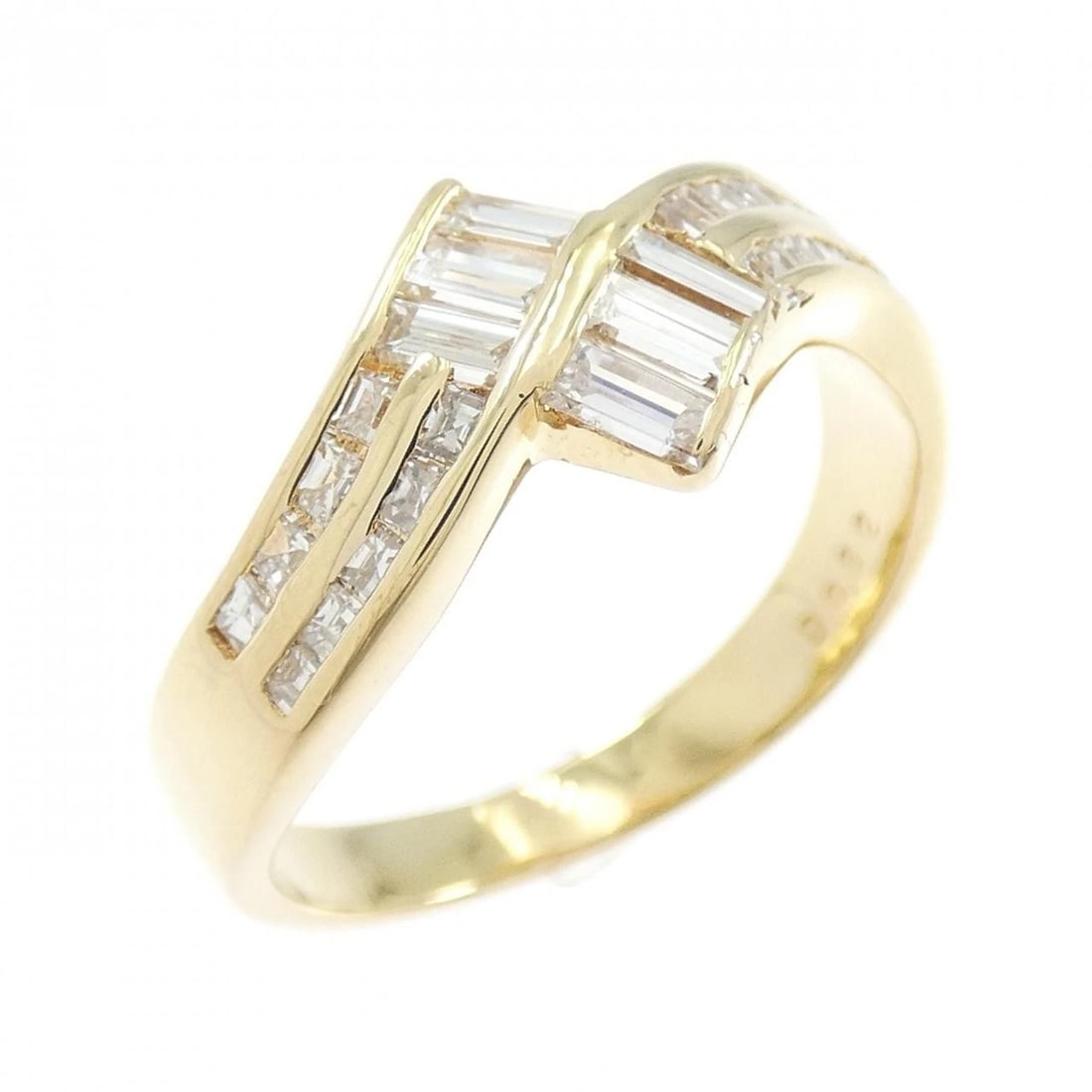 K18YG DIAMOND RING: K18YG Diamond Ring Brand: Unbranded Type/Style: Diamond Ring Material: 18K Yellow Gold, Main Stone/Creation Natural Color: Yellow Gold Size: US 7 1/4 Accessories: None Accessories Notice: When