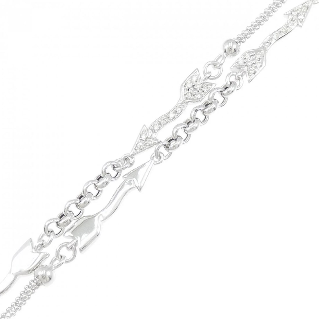 K18WG DIAMOND BRACELET: K18WG Diamond Bracelet Brand: Unbranded Type/Style: Diamond Braclet Material: 18k White Gold, Main Stone/Creation Natural Color: White Gold Size: Actual Size Max width approx.: 7.8mm Size 19cm