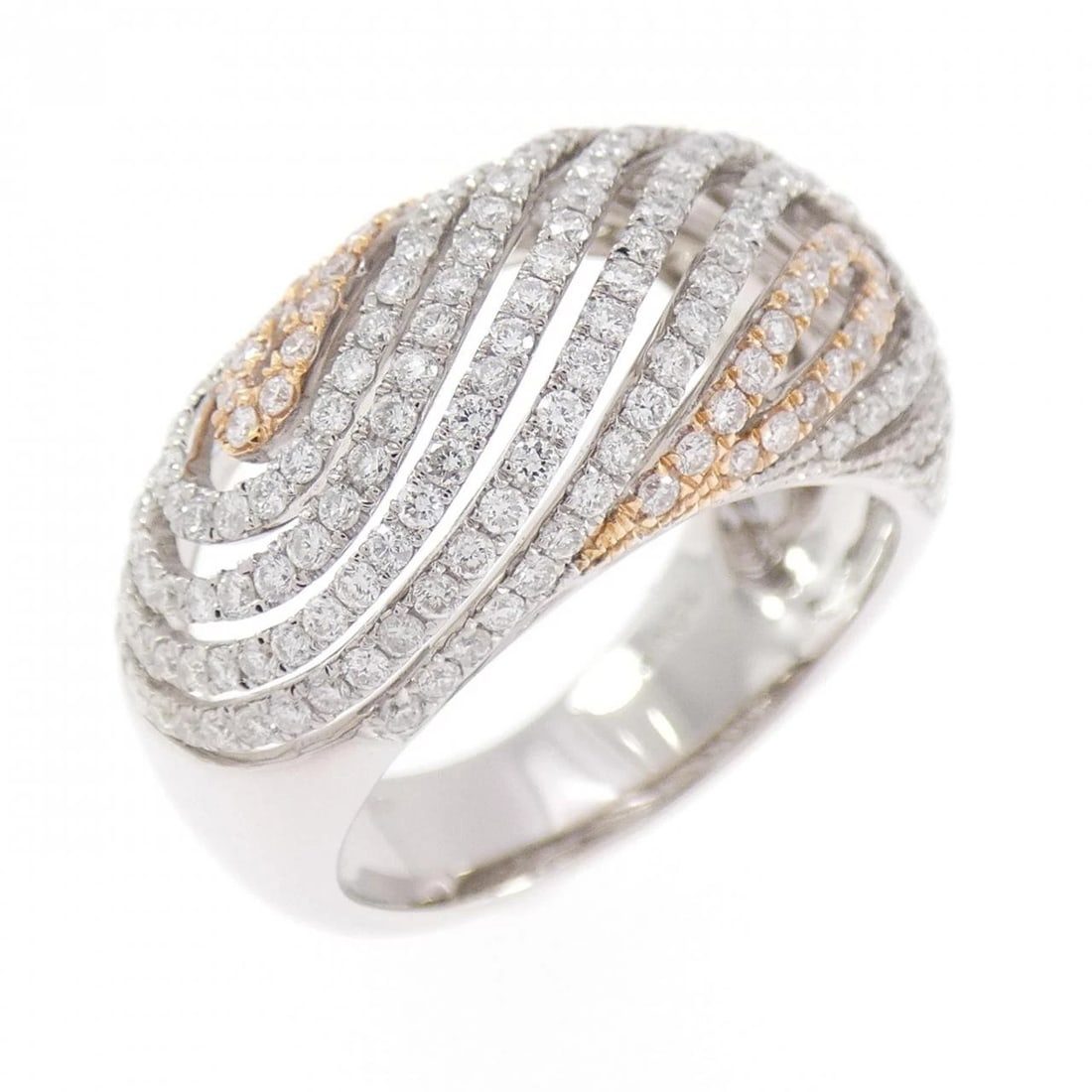 750WG/750PG DIAMOND RING: 750WG/750PG Diamond Ring Brand: Unbranded Type/Style: Diamond Ring Material: 750WG/750PG, Main Stone/Creation Natural Color: WG,PG Size: US 6 1/4 Accessories: None Accessories Notice: When purchasing