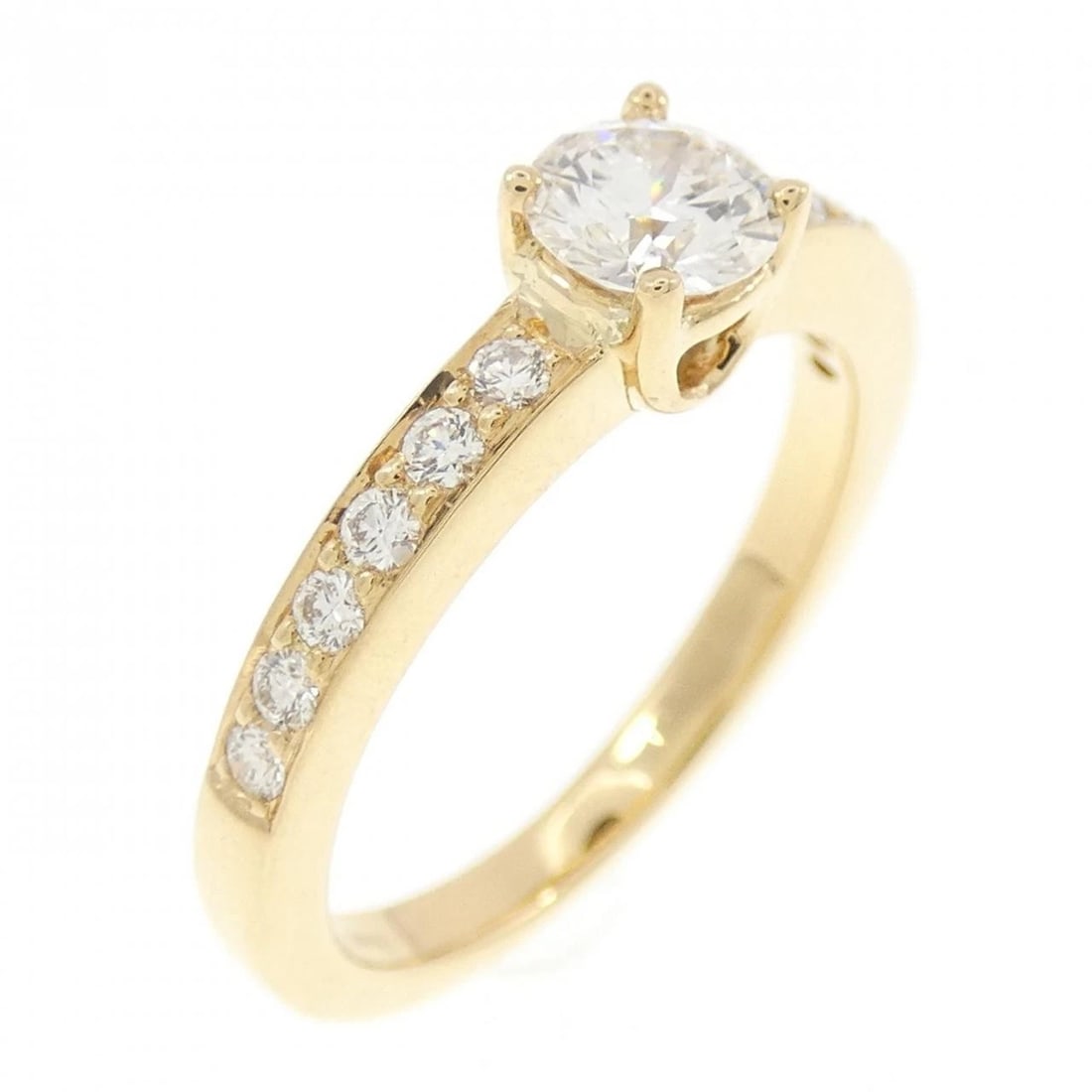 K18YG DIAMOND RING: K18YG Diamond Ring Brand: Unbranded Type/Style: Diamond ring Material: 18K Yellow Gold, Color: Yellow Gold Size: US 5 1/2 Accessories: None Accessories Notice: When purchasing pre-owned goods, please