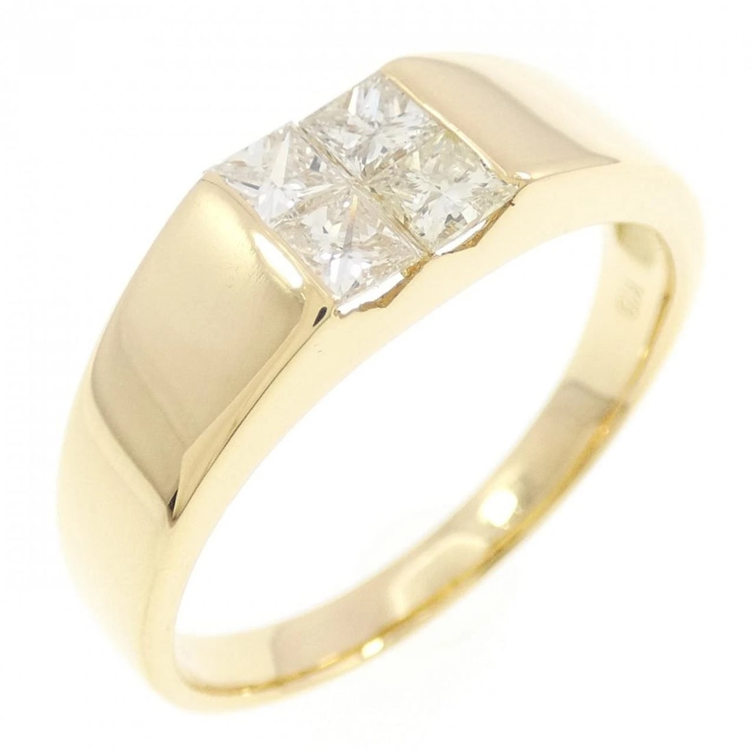 K18YG DIAMOND RING: K18YG Diamond Ring Brand: Unbranded Type/Style: Diamond Ring Material: K18YG, Main Stone/Creation Natural Color: Yellow Gold Size: US 10 1/4 Accessories: None Accessories Notice: When purchasing
