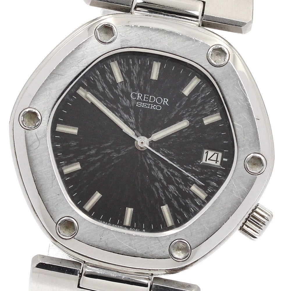 SEIKO CREDOR LOCOMOTIVE FIRST MODEL GERALD GENTA QUARTZ WATCH: SEIKO CREDOR Locomotive First Model Gerald Genta Quartz Brand: SEIKO Type/Style: Wristwatch Material: Band Material Stainless Steel, Case Material Stainless Steel Color: Band Color Silver, Case Color 