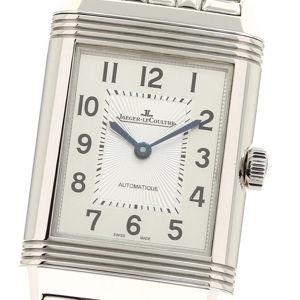 JAEGER-LECOULTRE REVERSO CLASSIC MEDIUM DUET WATCH: JAEGER-LECOULTRE Reverso Classic Medium Duet Brand: JAEGER-LECOULTRE Type/Style: Wristwatch Material: Band Material Stainless Steel, Case Material Stainless Steel Color: Band Color Silver, Case Color 