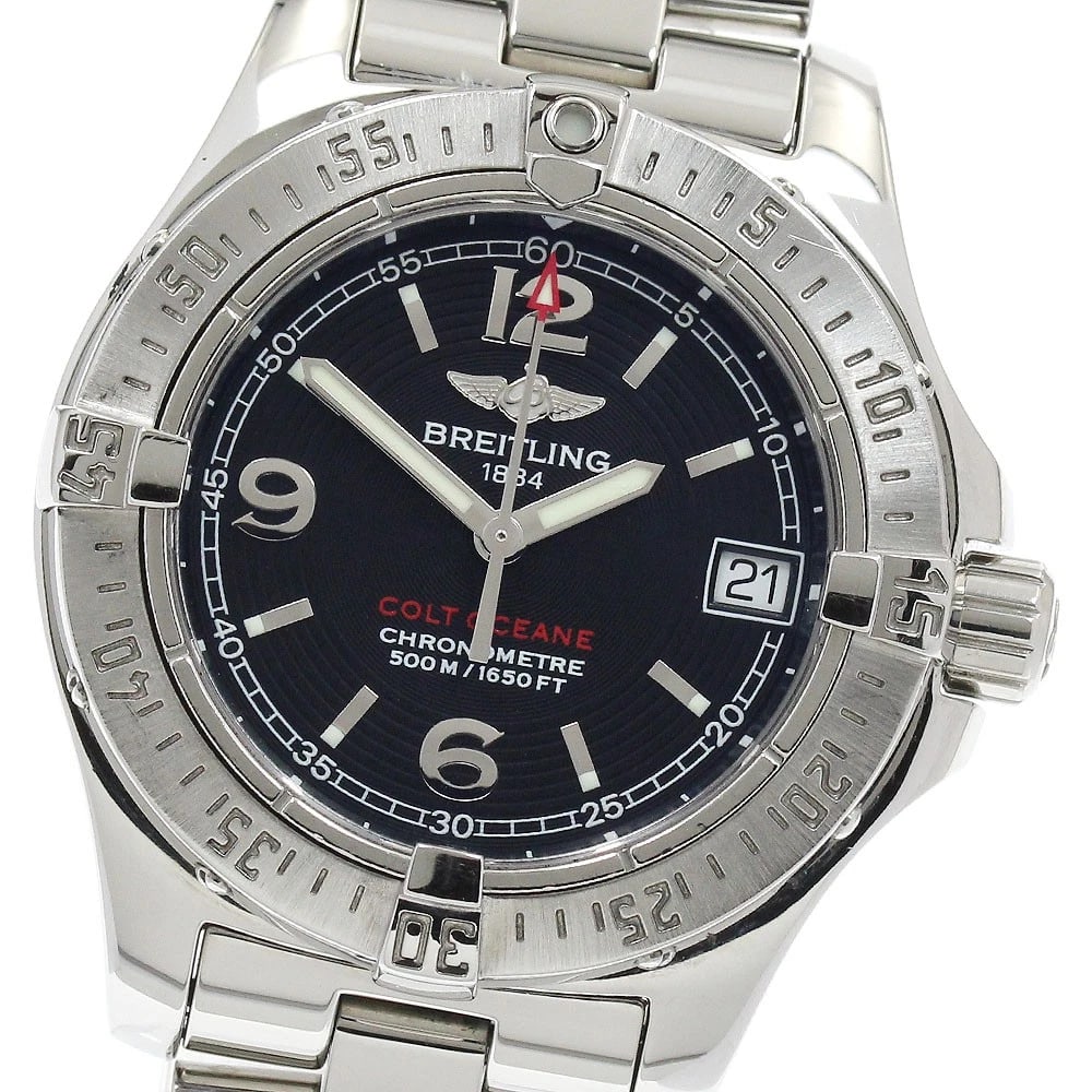 BREITLING COLT OCEAN BLACK DIAL QUARTZ WATCH (1 of 2)