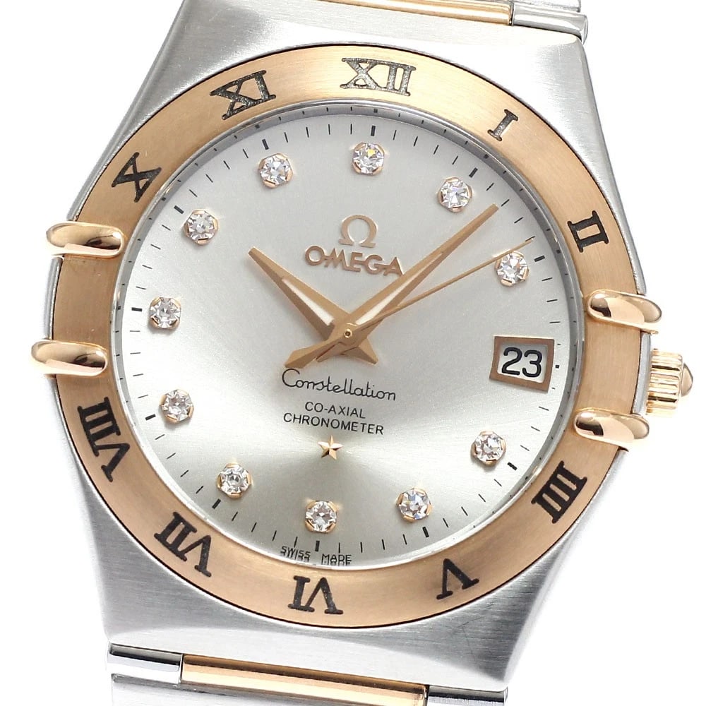 OMEGA CONSTELLATION DIAMOND AUTOMATIC WATCH: OMEGA Constellation Diamond Automatic Brand: OMEGA Type/Style: Wristwatch Material: Band Material Stainless Steel/PG, Case Material Stainless Steel/PG Color: Band Color Silver / Pink Gold, Case Color 