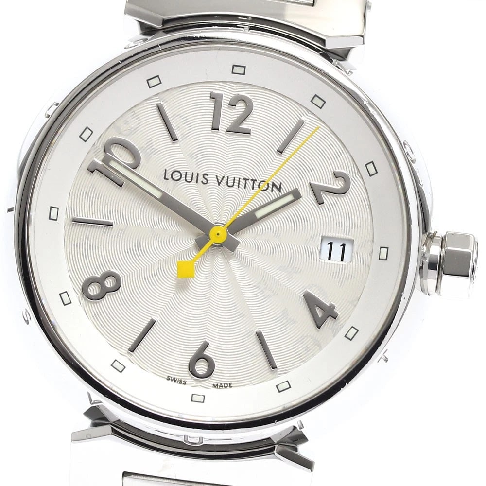 LOUIS VUITTON TAMBOUR HOLOGRAM QUARTZ WATCH: LOUIS VUITTON Tambour Hologram Quartz Watch Brand: LOUIS VUITTON Type/Style: Wristwatch Material: Band Material Stainless Steel, Case Material Stainless Steel Color: Band Color Silver, Case Color Silv