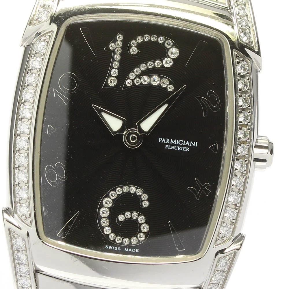 PARMIGIANI FLEURIER CARPADONNA SIDE DIAMOND QUARTZ WATCH: PARMIGIANI FLEURIER Carpadonna Side Diamond Quartz Watch Brand: PARMIGIANI FLEURIER Type/Style: Wristwatch Material: Band Material Stainless Steel, Case Material Stainless Steel Color: Band Color Silv