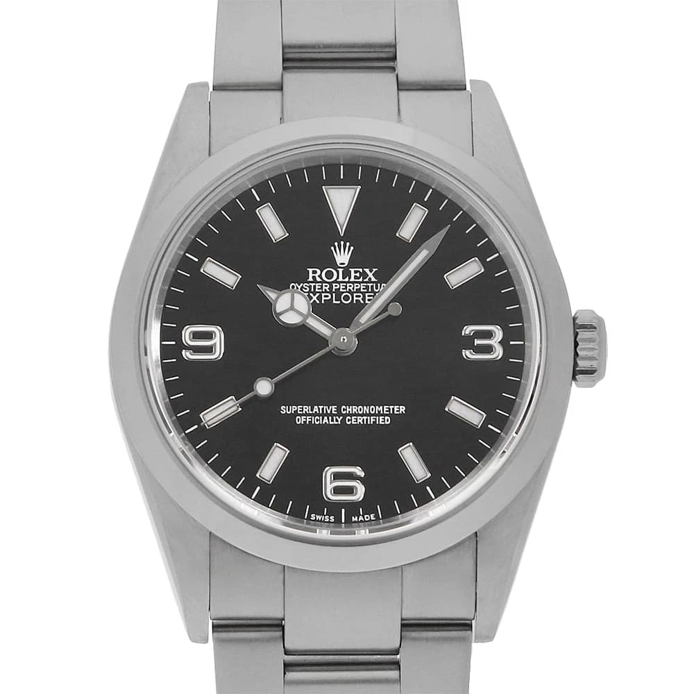 ROLEX EXPLORER BLACK WATCH: ROLEX Explorer black Brand: ROLEX Type/Style: Wrist watch Material: Band Material Stainless Steel, Case Material Stainless Steel Color: Dial Color Black Size: Case Size Case:W36mm Circumference of Wri