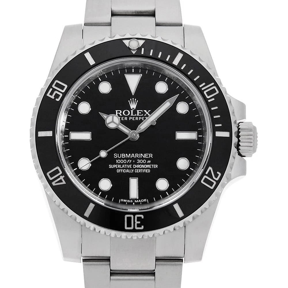 ROLEX SUBMARINER NO BLACK WATCH: ROLEX SUBMARINER No black Brand: ROLEX Type/Style: Wrist watch Material: Band Material Stainless Steel, Case Material Stainless Steel Color: Dial Color Black Size: Case Size Case:W40mm Circumference o