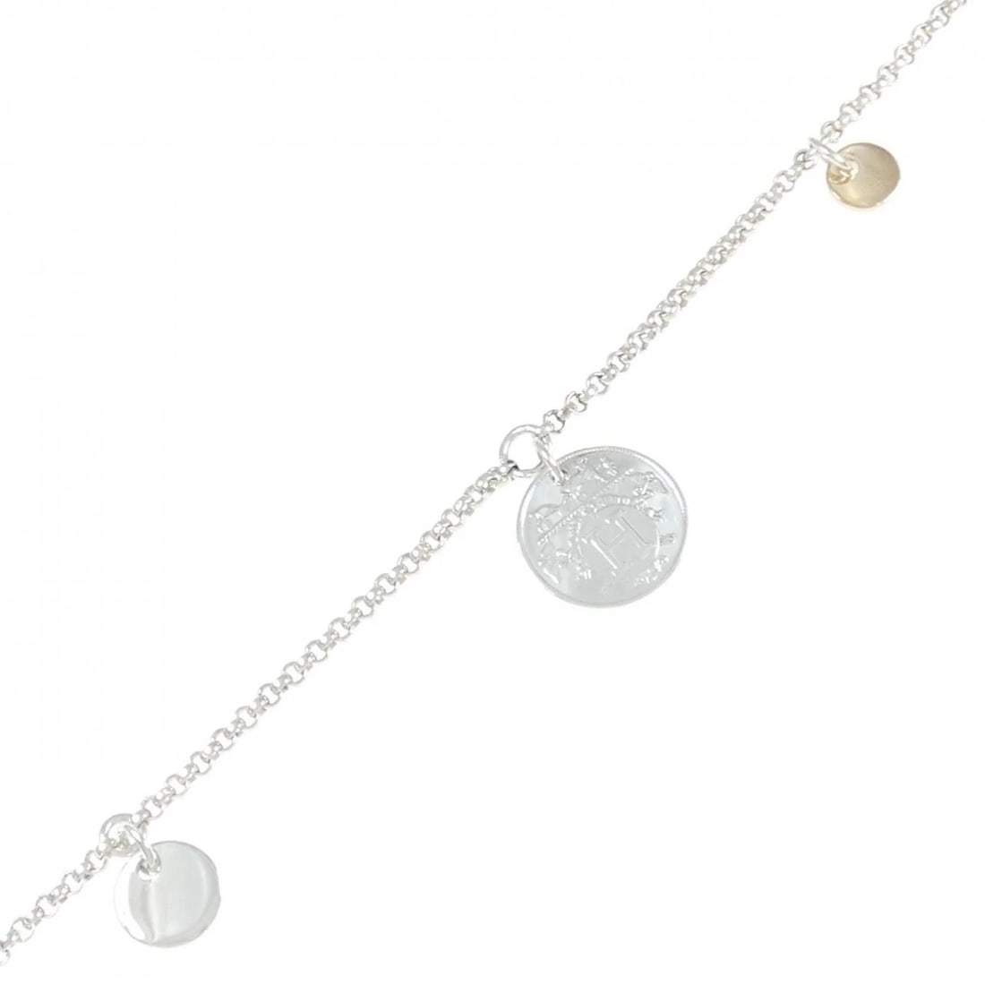 HERMES EXLIBRIS PM BRACELET: Hermes Exlibris PM Bracelet Brand: HERMES Type/Style: Hermes bracelet Material: 925Silver/750Pink Gold, Color: Silver/ Pink Gold Size: Lenght 18cm (LG) Actual Size Max width approx: 18.4mm