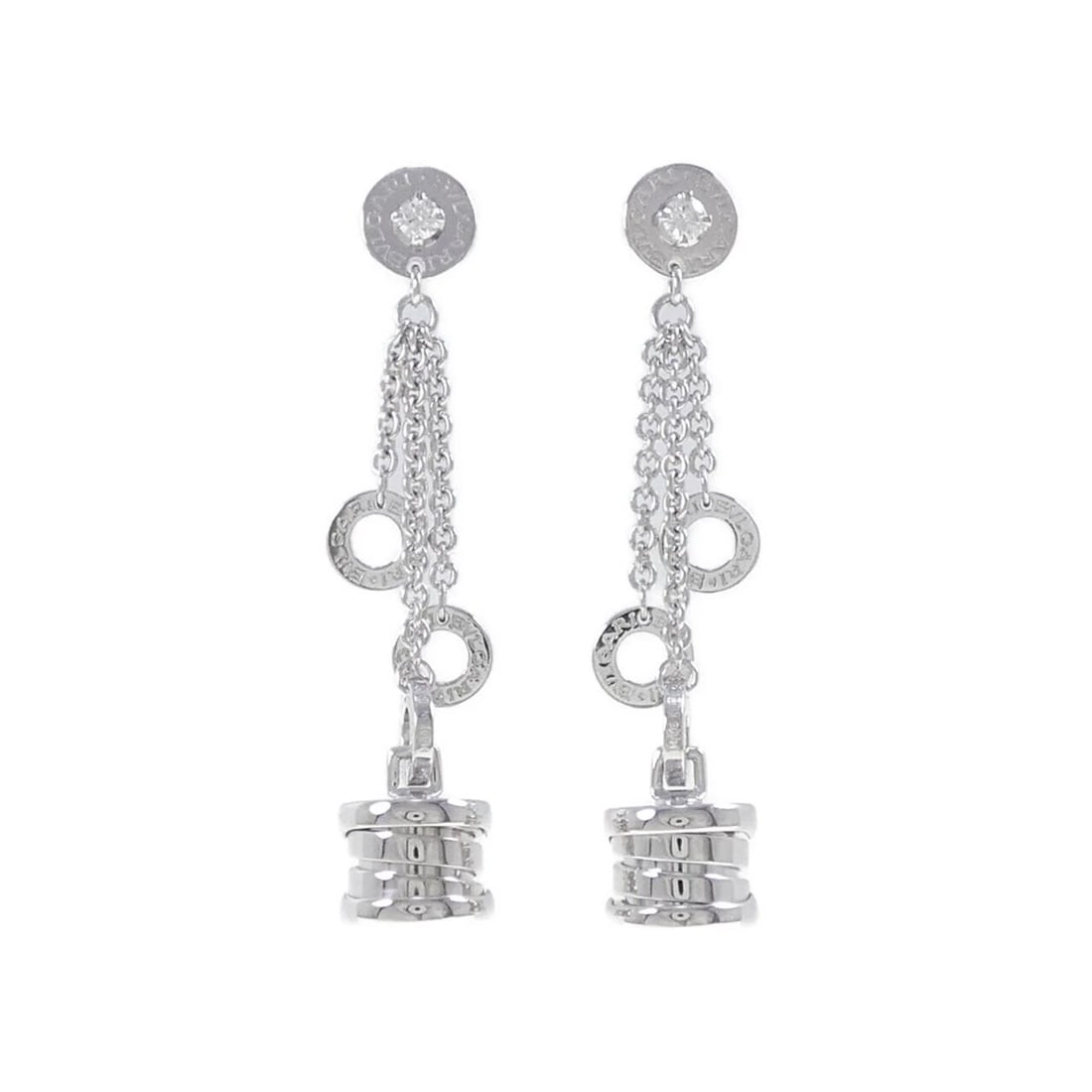 BVLGARI B.ZERO1 ELEMENT PIERCE: Bvlgari B.zero1 Element Pierce Brand: BVLGARI Type/Style: Bvlgari Pierce/Earring Material: 750 white gold, Main Stone Natural Color: white gold Size: Actual Size Approx. Length x width: 46.6mm x