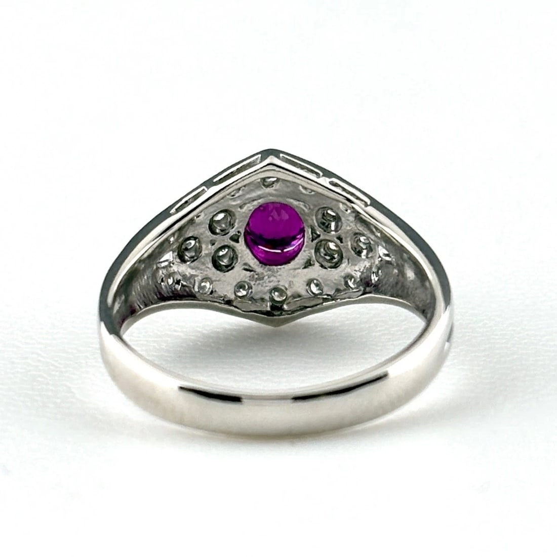 RUBY DESIGN PLATINUM RING - 4