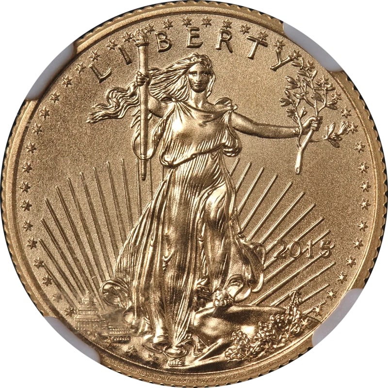 2015 GOLD AMERICAN EAGLE $10 (1 of 2)