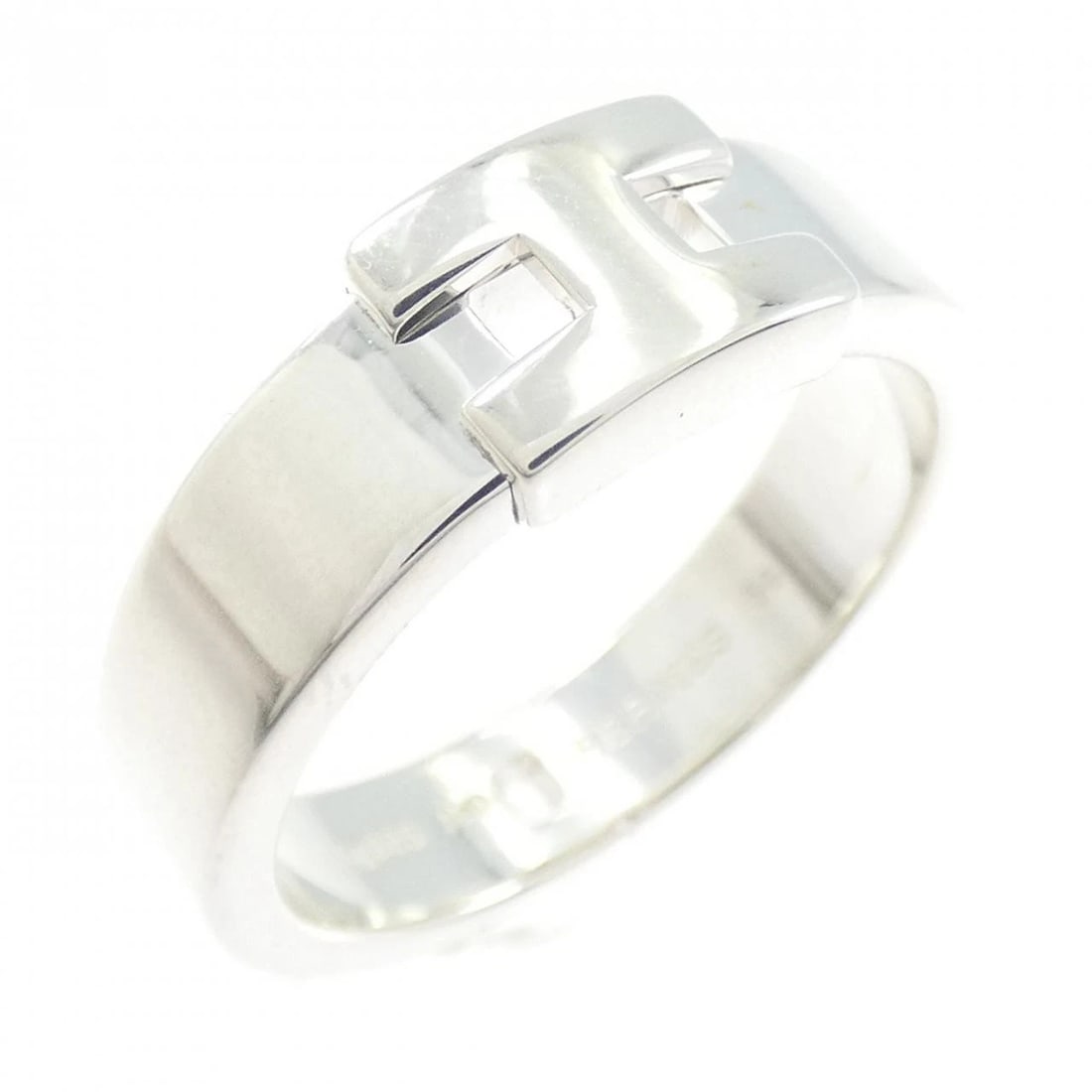 HERMES 925 RING: Hermes 925 Ring Brand: HERMES Type/Style: Hermes Ring Material: 925Silver, Color: Silver Size: US 6 3/4 Accessories: None Accessories Notice: When purchasing pre-owned goods, please refer to the
