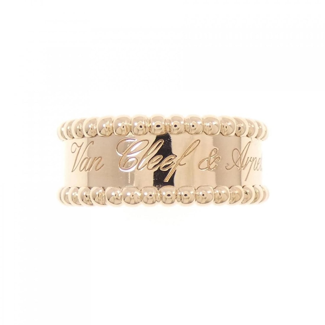 VAN CLEEF & ARPELS PERLEE SENIOR TULLE RING: Van Cleef & Arpels Perlee Senior Tulle Ring Brand: Van Cleef & Arpels Type/Style: Van Cleef & Arpels Ring Material: 750 Pink Gold, Color: Pink Gold Size: US 5 3/4 Accessories: None Accessories