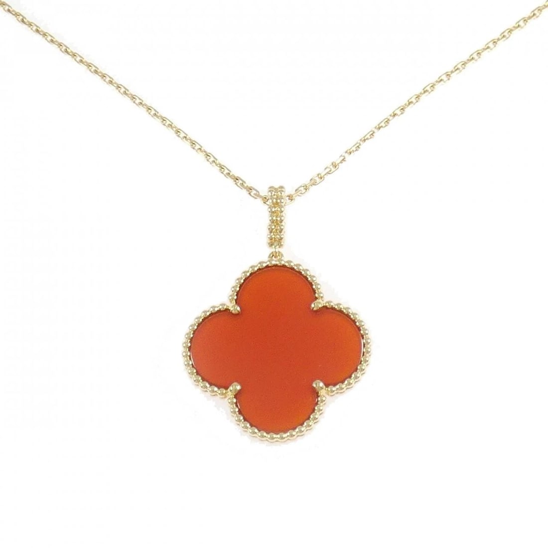 VAN CLEEF & ARPELS MAGIC ALHAMBRA LONG NECKLACE: Van Cleef & Arpels Magic Alhambra Long Necklace Brand: Van Cleef & Arpels Type/Style: Van Cleef & Arpels Necklace Material: 750 yellow gold, Main Stone Carnelian Color: yellow gold Size: Lenght