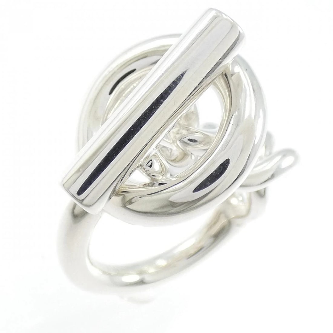 HERMES CROISETTE RING: Hermes Croisette Ring Brand: HERMES Type/Style: Hermes Ring Material: 925Silver, Color: Silver Size: US 5 3/4 Accessories: None Accessories Notice: When purchasing pre-owned goods, please refer to