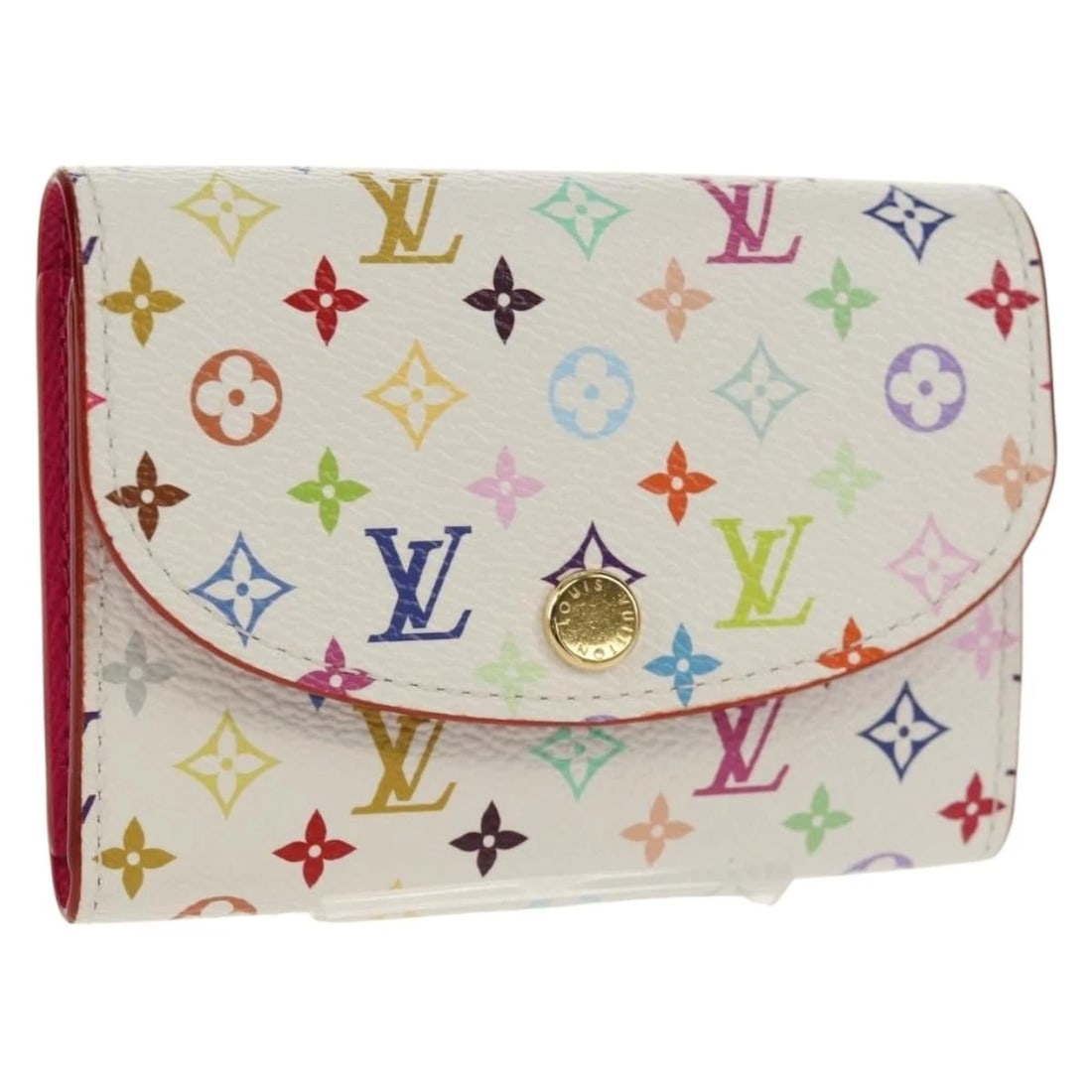 LOUIS VUITTON MULTICOLOR PORTE MONNAIE ROSARY COIN PURSE: LOUIS VUITTON Multicolor Porte Monnaie Rosary Coin Purse Brand: LOUIS VUITTON Type/Style: Coin Purse Material: Monogram Multicolor Canvas Color: White Size: Size(Inch)W4.3 x H3.1 x D0.8inch(Approx)