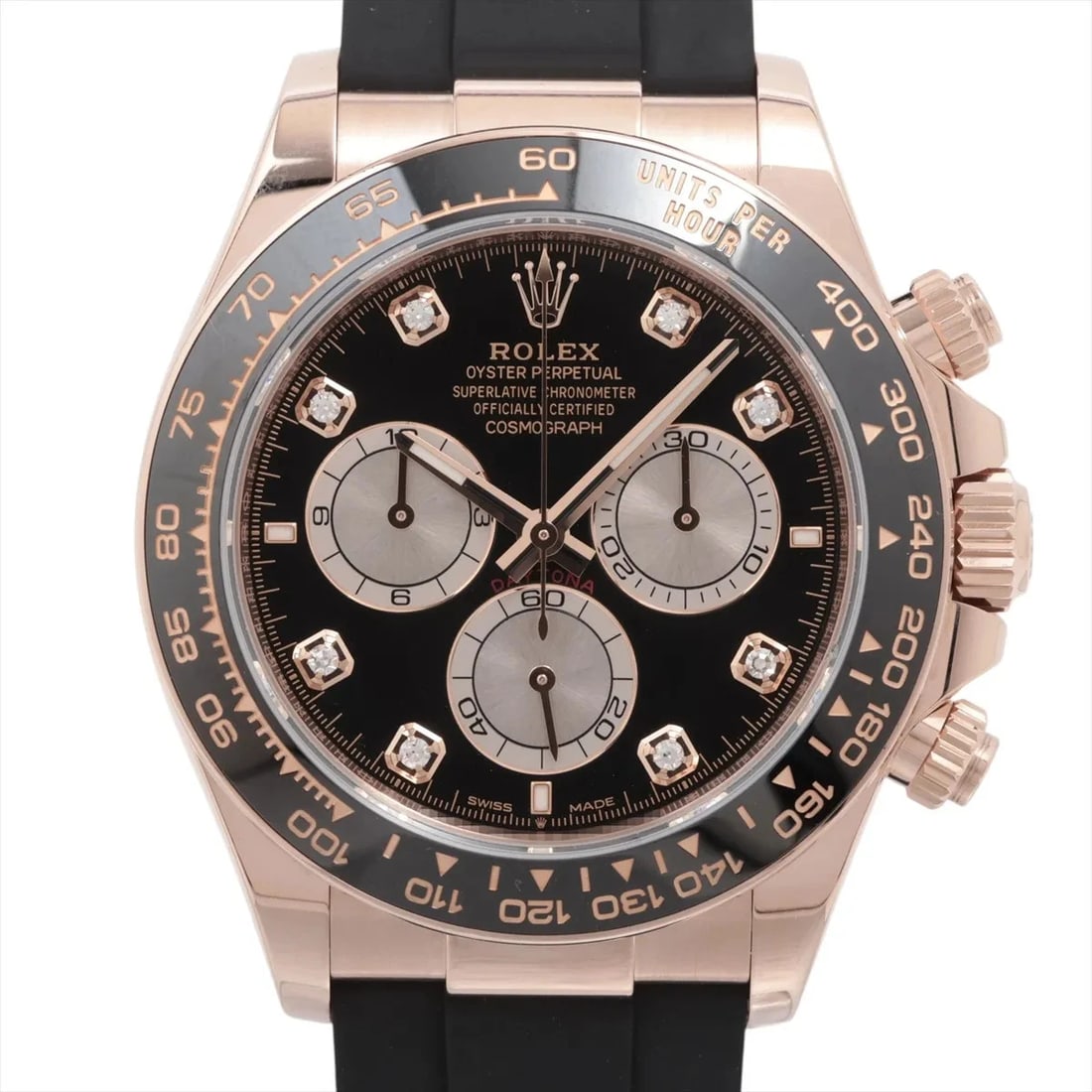 ROLEX COSMOGRAPH DAYTONA PG & RUBBER AT BRIGHT BLACK DIAL WATCH (1 of 3)