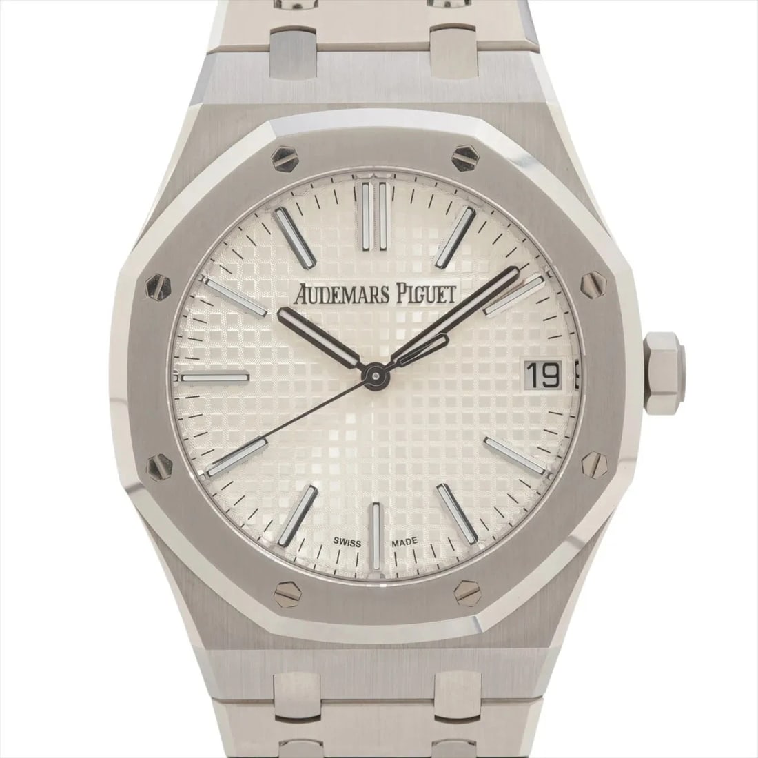 AUDEMARS PIGUET ROYAL OAK AUTOMATIC SS AT SILVER-FACE WATCH (1 of 3)