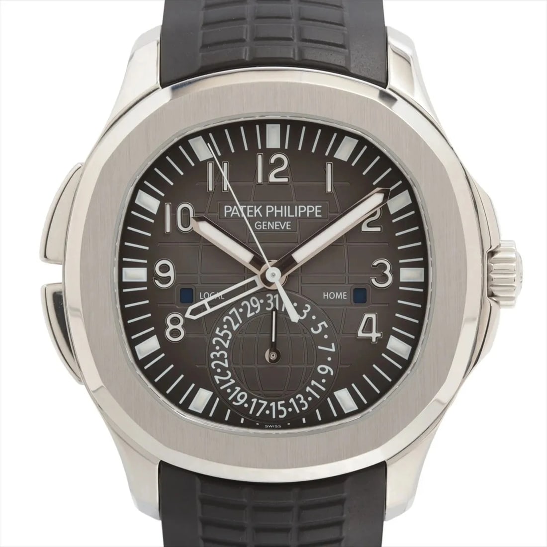 PATEK PHILIPPE AQUANAUT SS & RUBBER AT GRAY-FACE WATCH (1 of 2)