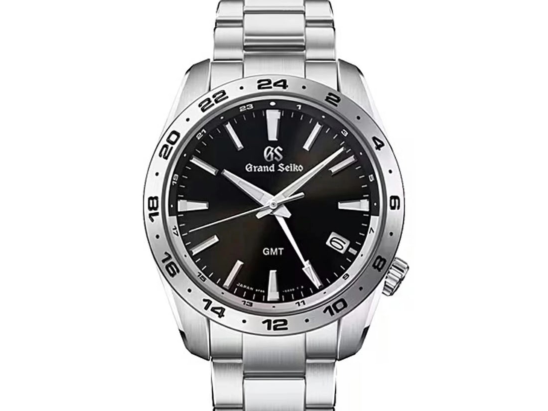 GRAND SEIKO SPORT COLLECTION GMT BLACK DIAL QUARTZ WATCH: Grand Seiko Sport Collection Gmt Black Dial Quartz Watch Brand: SEIKO Type/Style: Wristwatch Material: Stainless Steel Color: Black dial Size: Case size: 39mm Wrist size: 21cm Accessories: None