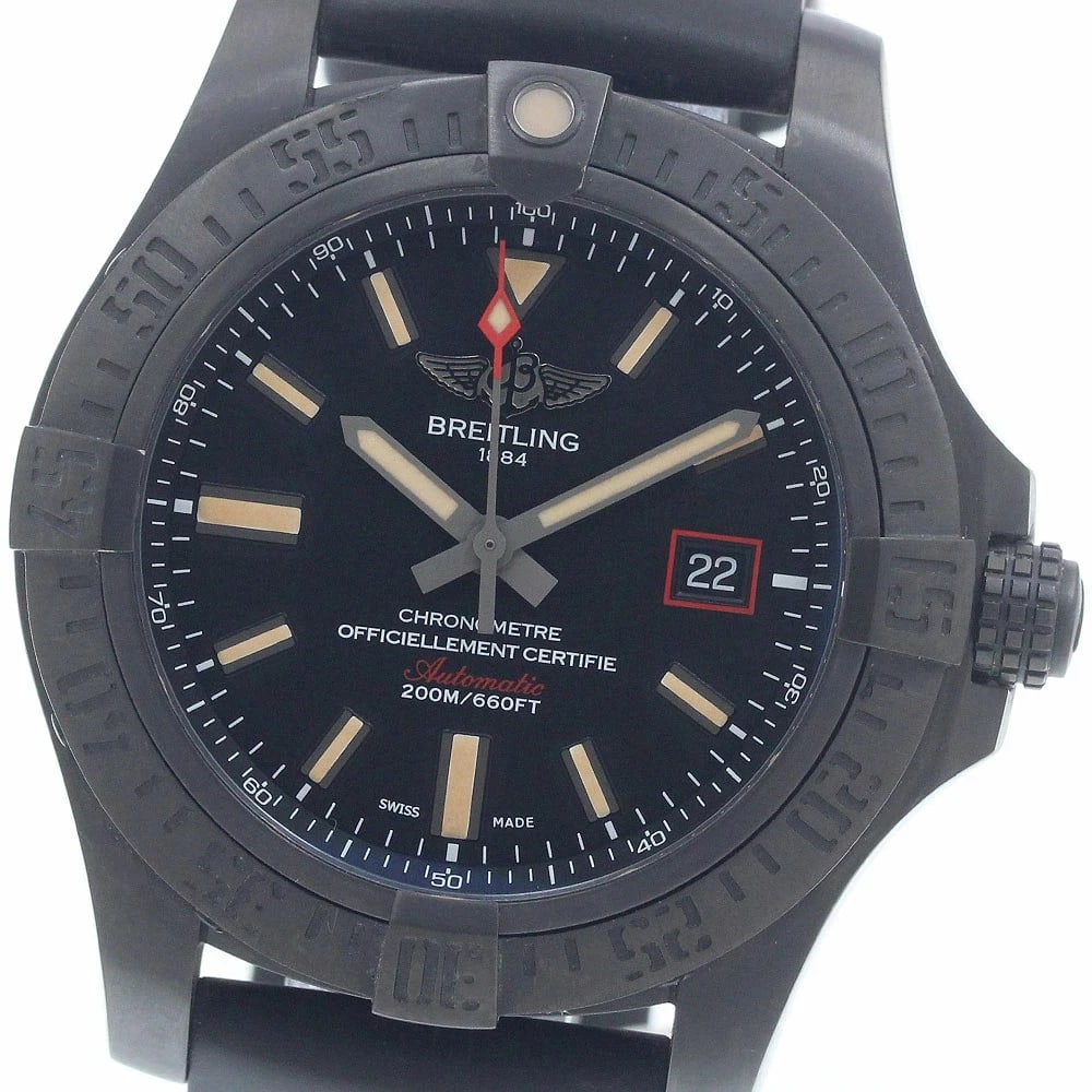 BREITLING AVENGER BLACKBIRD AUTOMATIC TITANIUM WATCH (1 of 2)