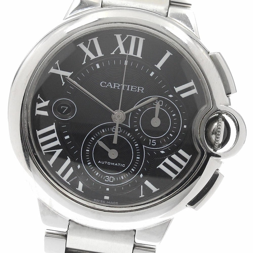 CARTIER BALLON BLEU CHRONOGRAPH AUTOMATIC GREY DIAL STAINLESS STEEL WATCH: Cartier Ballon Bleu Chronograph Automatic Grey Dial Stainless Steel Watch Brand: CARTIER Type/Style: Wristwatch Material: Stainless Steel Color: Grey dial Size: Case size: 44mm Wrist size: Approx. 19c