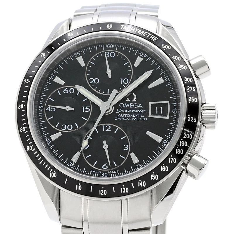 OMEGA SPEEDMASTER CHRONOGRAPH BLACK DIAL AUTOMATIC WATCH (1 of 2)