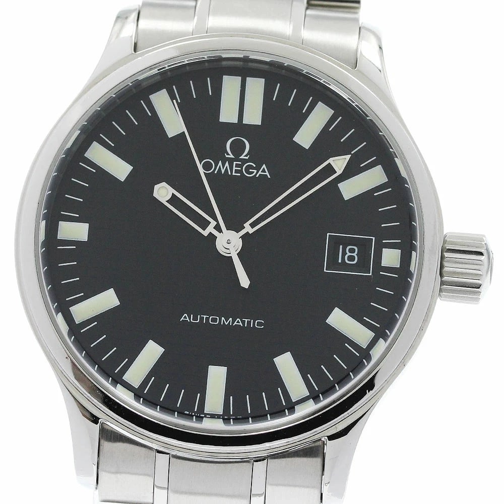 OMEGA CLASSIC DYNAMIC AUTOMATIC BLACK STAINLESS STEEL WATCH: Omega Classic Dynamic Automatic Black Stainless Steel Watch Brand: OMEGA Type/Style: Wristwatch Material: Stainless Steel Color: Black dial Size: Case size: 36mm Wrist size: Approx. 16 + 3.1cm Acc