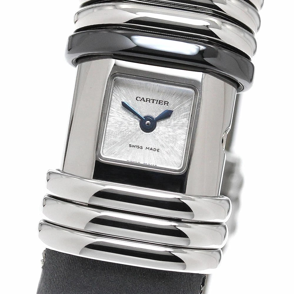 CARTIER DECLARATION QUARTZ SILVER DIAL STAINLESS STEEL WATCH: Cartier Declaration Quartz Silver Dial Stainless Steel Watch Brand: CARTIER Type/Style: Wristwatch Material: Stainless Steel Color: Silver dial Size: Case size: 16mm Wrist size: Approx. 16cm Acces