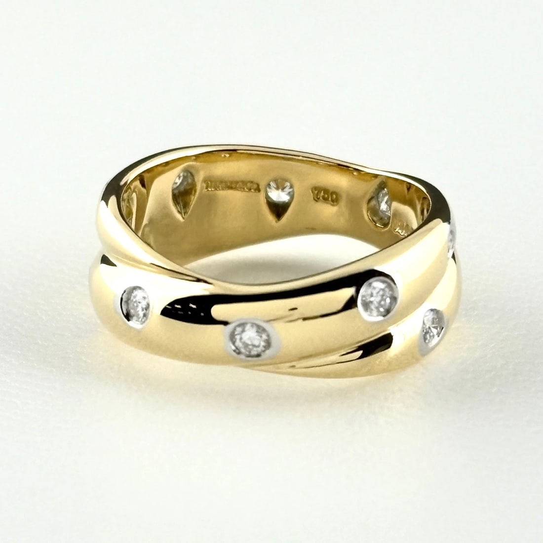 TIFFANY&CO. DOTS TWIST YELLOWGOLD DIAMOND RING: TIFFANY&Co. Dots Twist YellowGold diamond Ring Brand: TIFFANY&Co. Type/Style: Ring Material: 750 YG, Color: Gold Size: US 5.5 Accessories: None Accessories Notice: When purchasing pre-owne