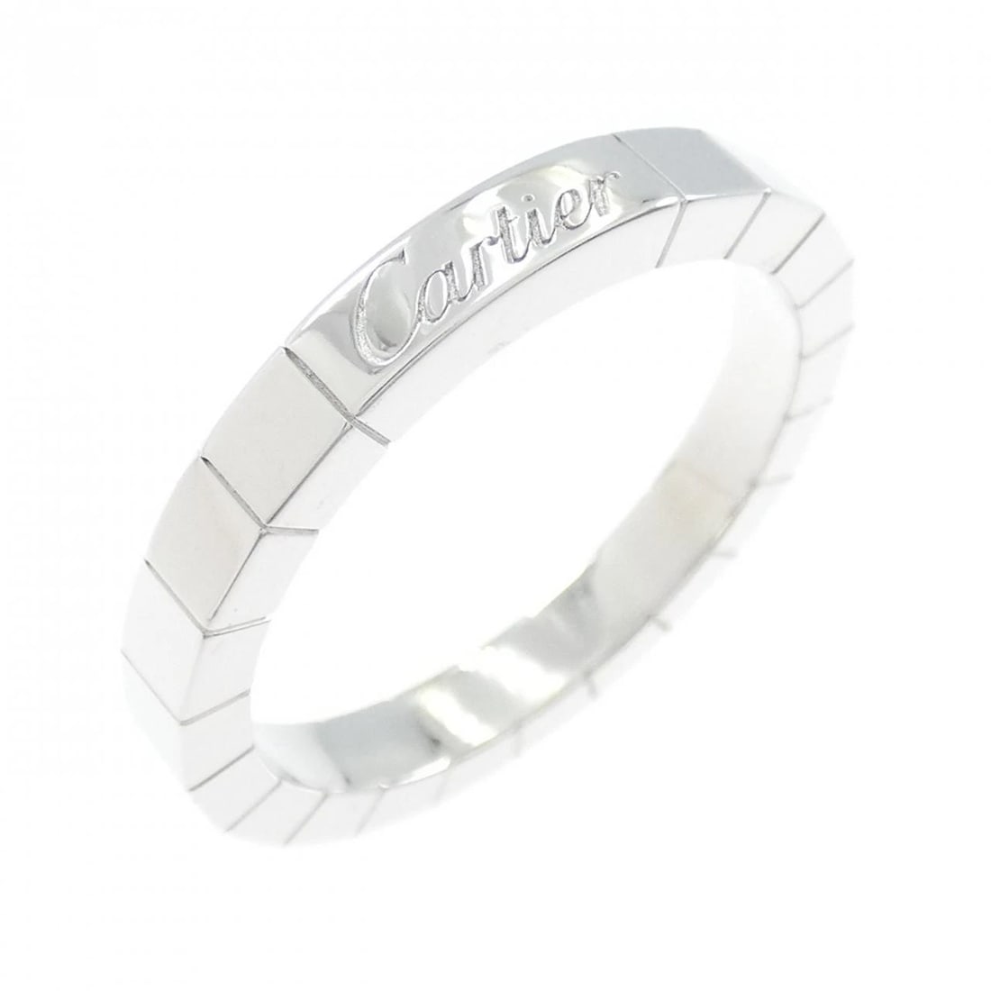 CARTIER LANIER RING: Cartier Lanier Ring Brand: CARTIER Type/Style: Cartier Ring Material: 750 white gold, Color: White Gold Size: US 8 Accessories: None Accessories Notice: When purchasing pre-owned goods, pl