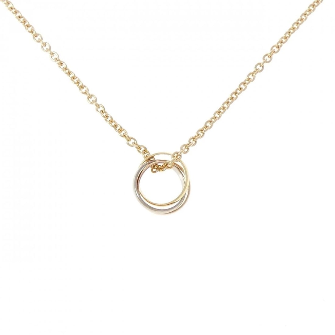 CARTIER TRINITY NECKLACE: Cartier Trinity Necklace Brand: CARTIER Type/Style: Cartier Necklace Material: 750 Yellow Gold/750 White Gold/750 Pink Gold, Color: YG,WG,PG Size: Length 42cm Actual Size Pendant Length approx. x