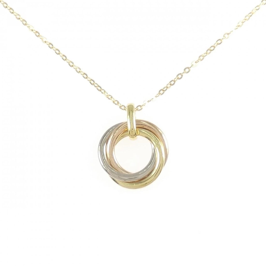 CARTIER TRINITY NECKLACE: Cartier Trinity Necklace Brand: CARTIER Type/Style: Cartier Necklace Material: 750 Yellow Gold/750 White Gold/750 Pink Gold, Color: Multi Size: Length 38?42cm Actual Size Pendant Length approx. x widt