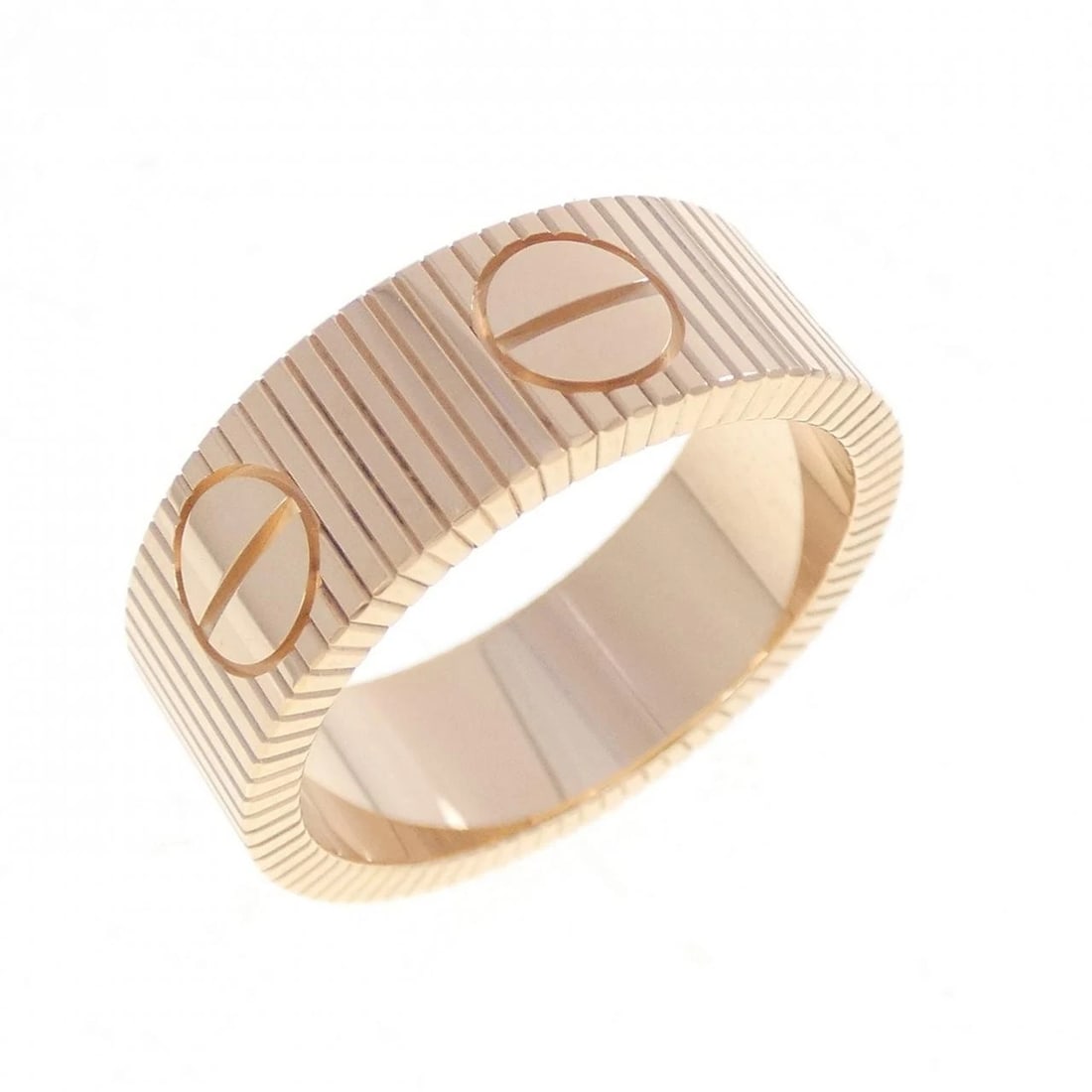 CARTIER LOVE UNLIMITED RING: Cartier Love Unlimited Ring Brand: CARTIER Type/Style: Cartier Ring Material: 750 Pink Gold, Color: Pink gold Size: US 5 3/4 Accessories: None Accessories Notice: When purchasing pre-owned