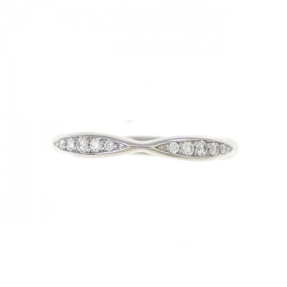 CHANEL CAMELLIA HALF ETERNITY RING: Chanel Camellia Half Eternity Ring Brand: CHANEL Type/Style: Chanel Ring Material: Platinum950, Main Stone Natural Color: Silver Size: US 3 3/4 Accessories: None Accessories Notice: When p