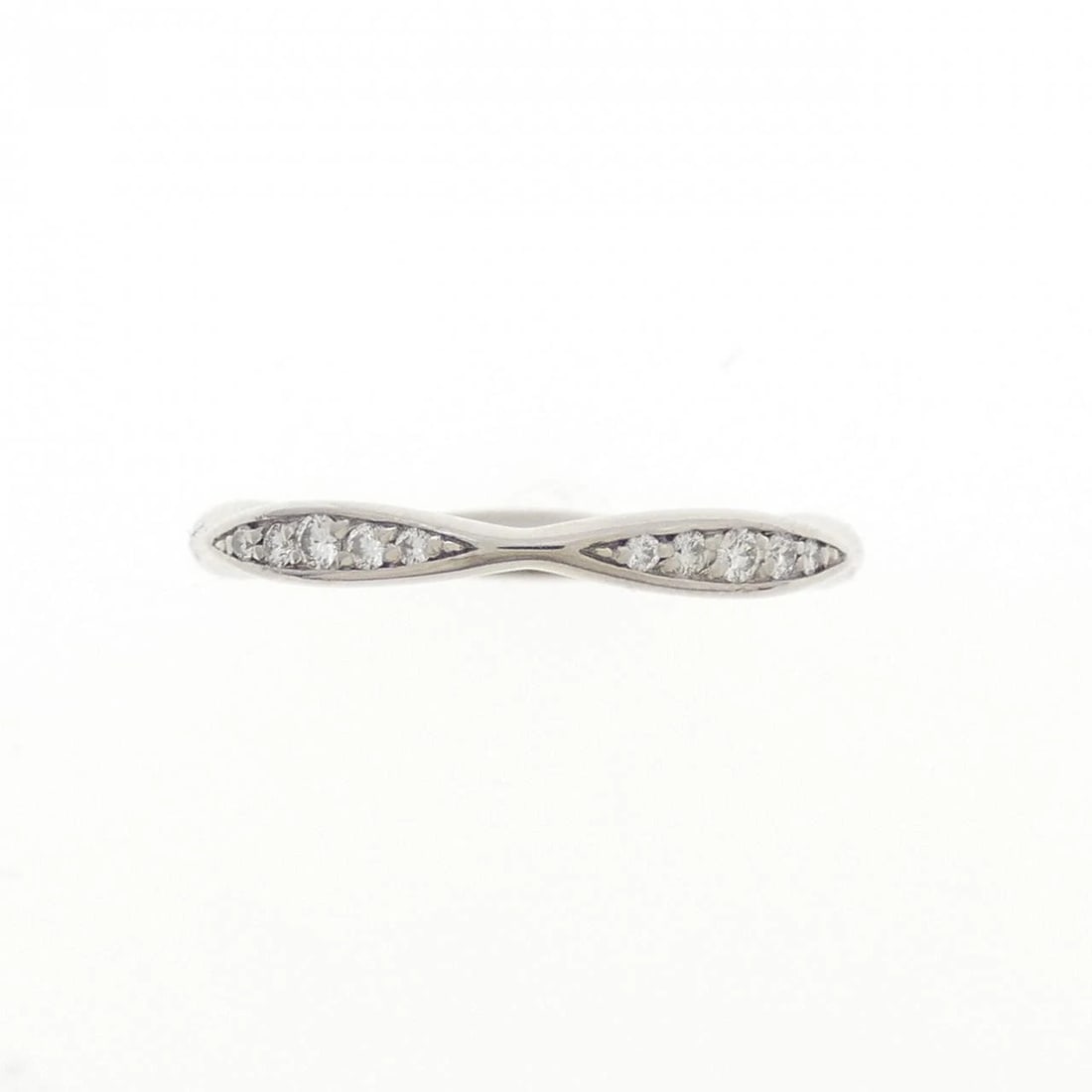 CHANEL CAMELLIA HALF ETERNITY RING: Chanel Camellia Half Eternity Ring Brand: CHANEL Type/Style: Chanel ring Material: Platinum950, Main Stone Natural Color: Platinum Size: US 5 Accessories: None Accessories Notice: When purchasing