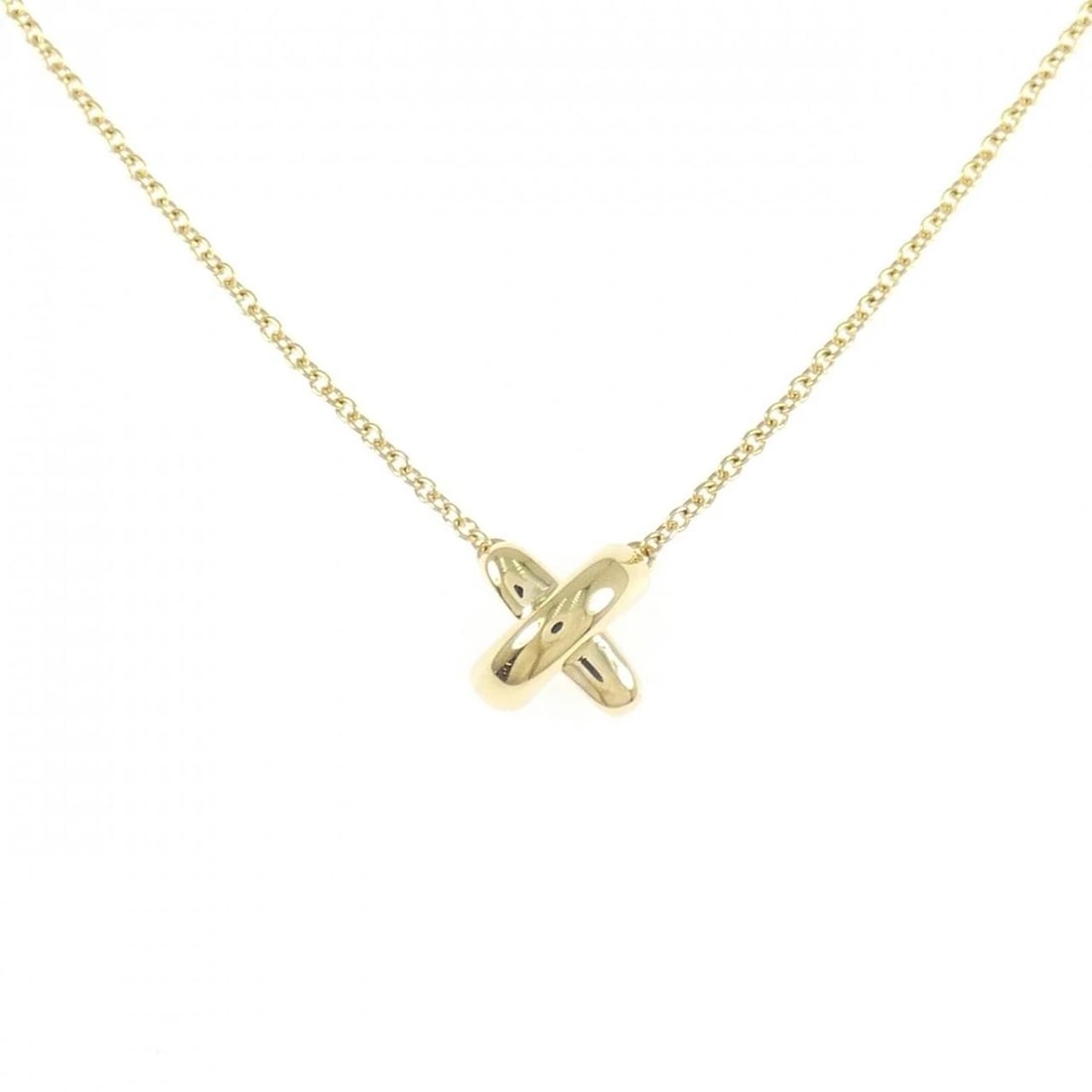 TIFFANY&CO. CROSS STITCH NECKLACE: TIFFANY&Co. Cross Stitch Necklace Brand: TIFFANY&Co. Type/Style: TIFFANY&Co. Necklace Material: 750 yellow gold, Color: Yellow Gold Size: Length 42cm Actual Size Pendant Length approx. x width